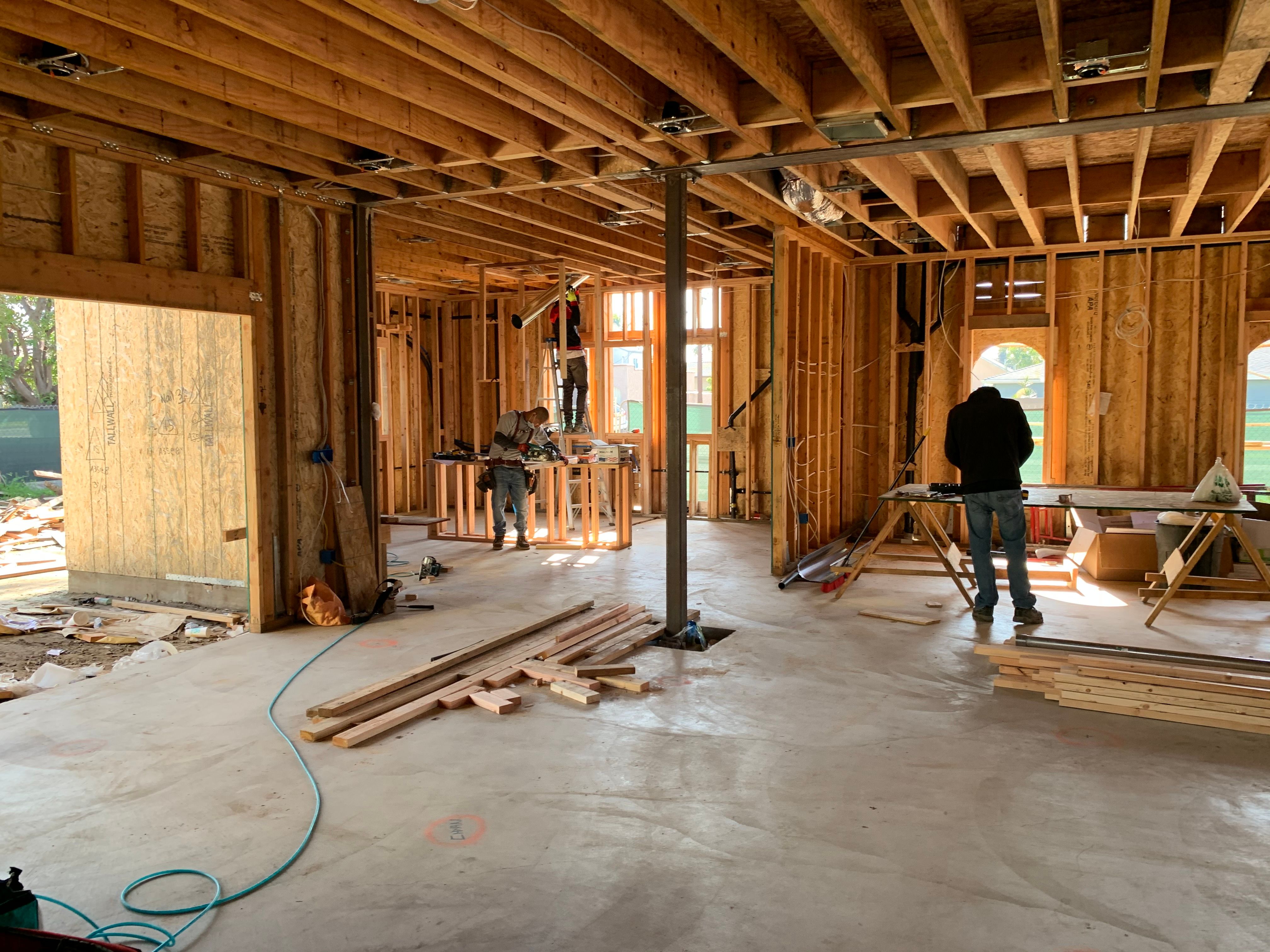 Interior construction work in progress